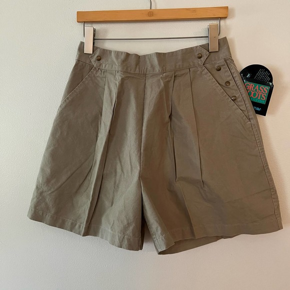 Terramar Shorts Vintage Deadstock Grass Roots By Terramar Pleated